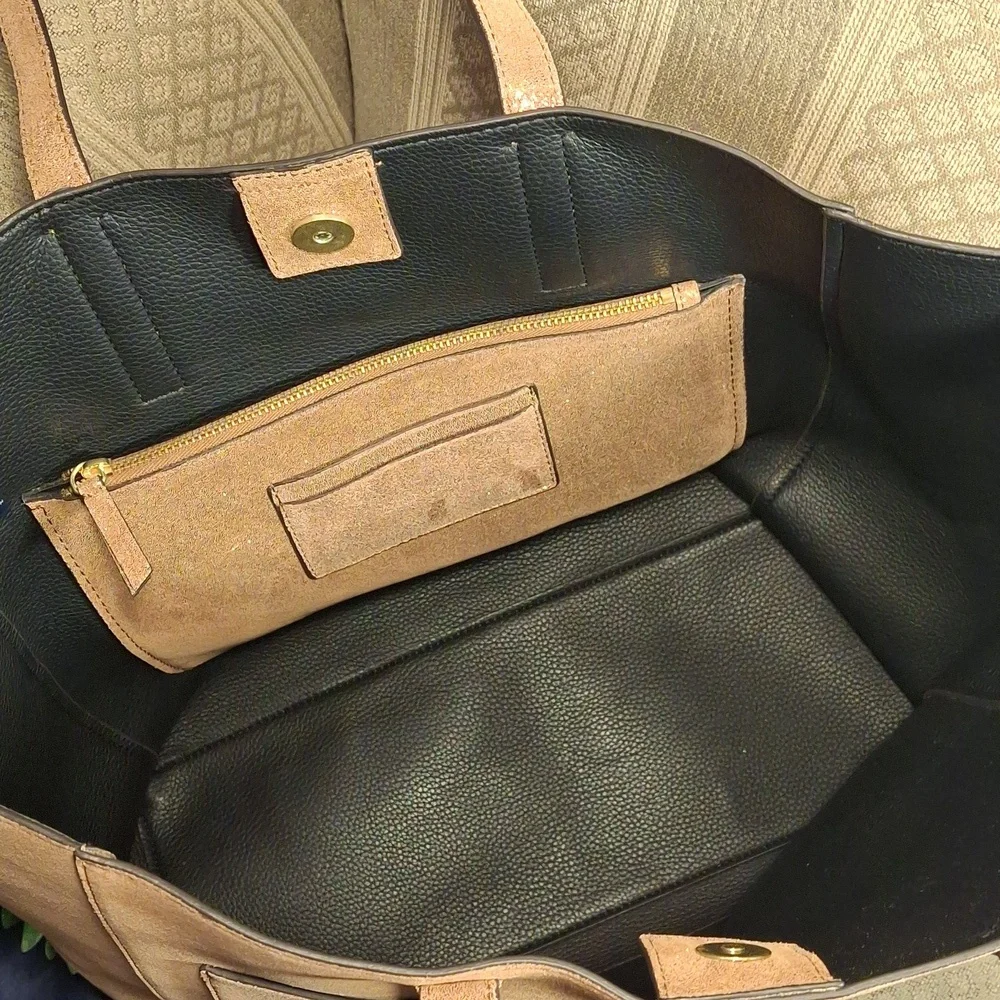 NWT Cole Haan Natalie Large Bronze Metallic Tote